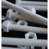 10x White Hex Head Screws Polypropylene (PP) Plastic Nuts and