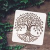 FINGERINSPIRE Tree of Life Pattern Stencils Decoration Template 30x30cm Plastic