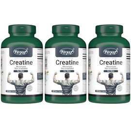 VORST Creatine Supplement for Men 3 x 180 Vegan Capsules | Monohydrate Micronized Non Irradiated | Pills for Adults of All Ages | 3 Bottles