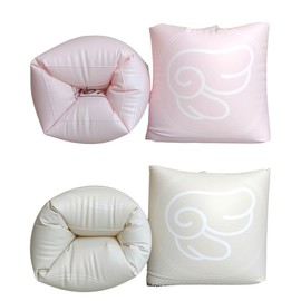 Arm Floaties for Kids Pool – Safe Inflatable Swim Aid with Dual Air Chambers & Double Valve | Durable PVC for Swimming | Toddlers & Adults | Cotton Candy Armtube (Pink Sand & Stone)