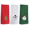 Embroidered Christmas Towels, 3-Pack Gift Set, Christmas Towels Holiday Hand