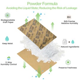 Wisesorb 84% Two-Way Humidity Control Packs for Storing 1 lb – Size 60 – 90 Pack – Seasoning Packets Moisture Control Packets Individually Wrapped, Humidifier Packs for Season Wood Humidifier Boxes