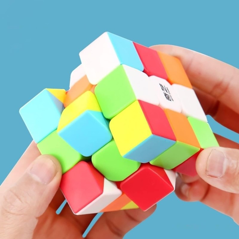 QiYi Stickerless Magic Cube 3x3 3 Dimensional Puzzle, World Standard