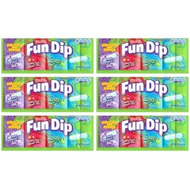 Fun Dip 3 Flavor Pack | Fun Dip RazzApple Magic Dip, Cherry Yum Diddly Dip, and Grape Yumtious Dip all in one! | 1.4 oz Packs | Pack of 6