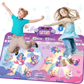 maysida Kids Dance Mat Toy, Dancing Music Mat with 1 & 2 Player Mode, Large Size (59 * 38 in), Birthday for 3 4 5 6 7 8 Year Old Girls Toddlers