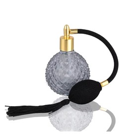 Topvane 100ml Crystal Perfume Bottle Long Spray Tassels Atomizer Pump Refillable Glass Bottles NO.1. (black)