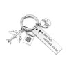 Zysta Plane Keyring with Engraving Safe Trip Wherever You Go