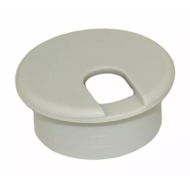 My Cable Mart 1 1/2inch CUT-HOLE Light Gray Round Wire