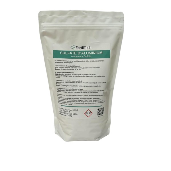 FertilTech Aluminium Sulphate 750g Versatile Treatment for Soil, Hydrangea and