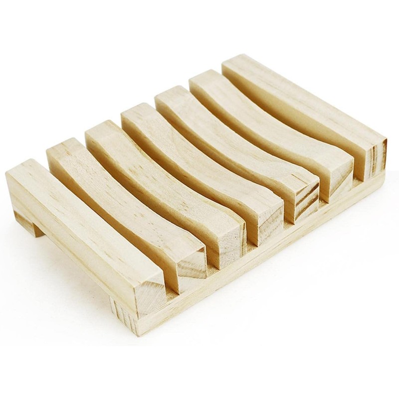 Kandid Natural Bamboo Soap Dish - Eco-Friendly Soap Holder with