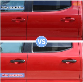 Aunginsy Exterior Door Handle Trim Cover Compatible with Toyota Tacoma 2016-2023 Car Front Rear Door Handle Cover Outside Door Handle Outer Cover Protector Shell ABS Accessories(with a Smart Key Hole)