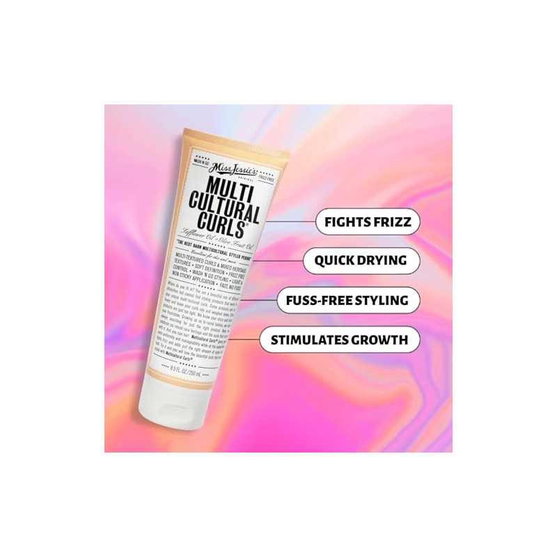 Multi Cultural Curls by Miss Jessies for Unisex - 8.5