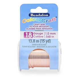 Beadalon ColourCraft Wire TR 18ga RoseGld 10yd