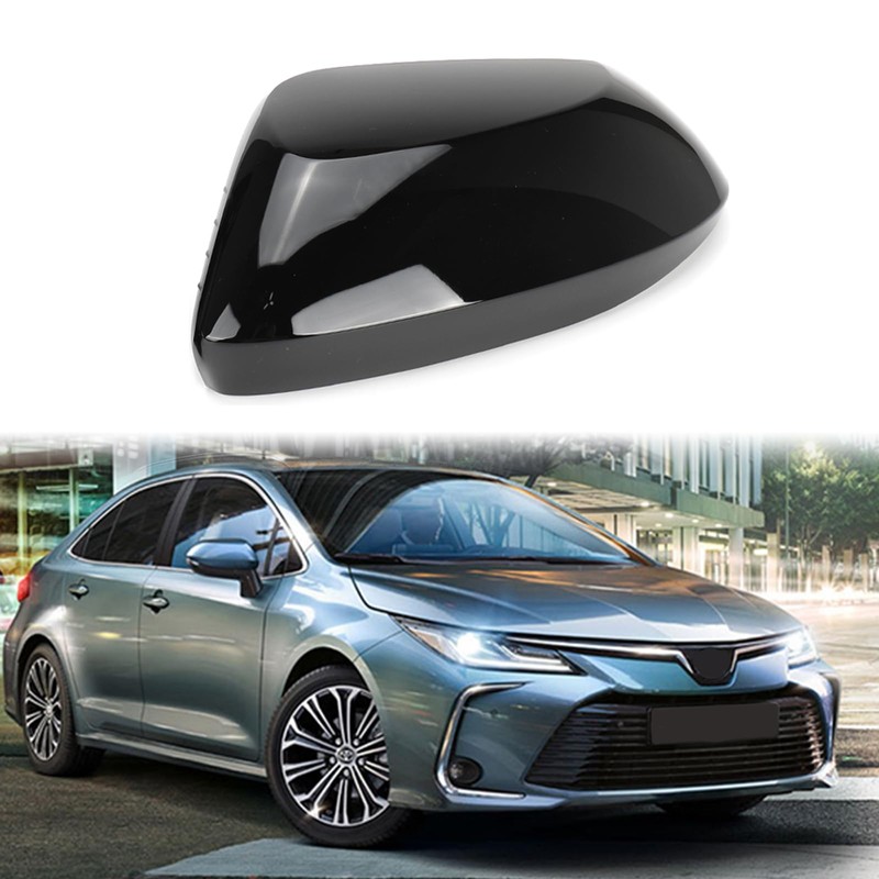 Black Left Driver Side Replacement Mirror Cover Cap Housing for