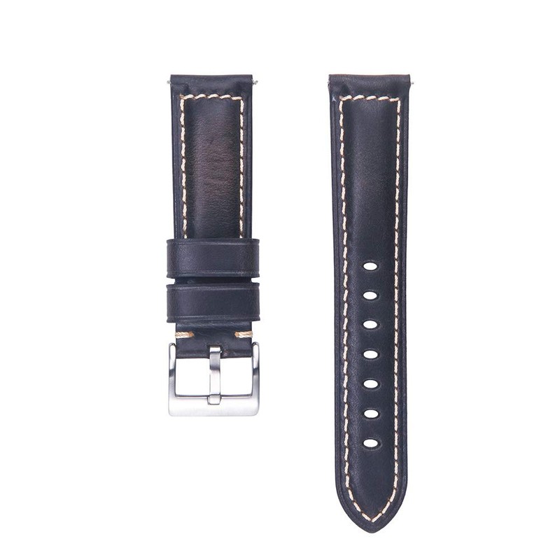 Berfine 18mm Quick Release Retro Leather Watch Band,Vintage Pull-up Leather