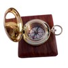 Handmade Brass Push Button Direction Compass POCKET COMPASS with Rose