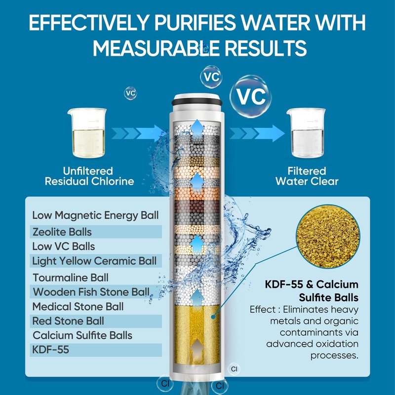 Cobbe Filtered Shower Head with Handheld, High Pressure 6 Spray