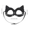 NICENEEDED 4.93 x 8.27 Inch Leather Cat Mask Adjustable Animal