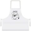 Azeeda 'Hippo Portrait' Unisex Cooking Apron (AP00080603)