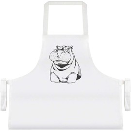Azeeda 'Hippo Portrait' Unisex Cooking Apron (AP00080603)