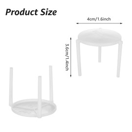 LOLYSIC 500PCS Pizza Saver, White Plastic Pizza Table Stand, Plzza Plastic Tripod, White Pizza Saver for Restaurant Container, Catering Boxes and Food Take Out