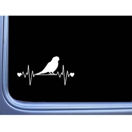 EZ-STIK Parakeet Lifeline Heartbeat Sticker L457 8 inch Bird Parrot Decal