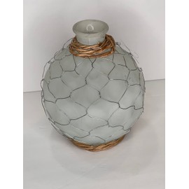 Frosted Chicken Wire Vase