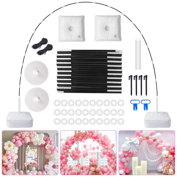 chamvis Balloon Arch Kit, 7.4ft Balloon Arch Stand Frame with