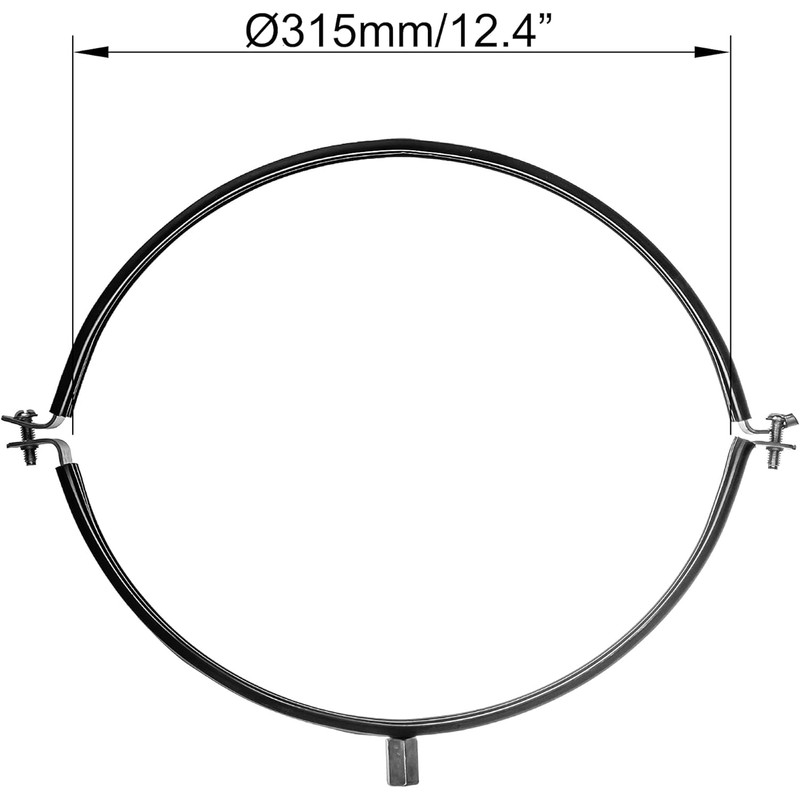 HVAC OV 12" Inch 5Pack Galvanized Steel Duct Clamp with
