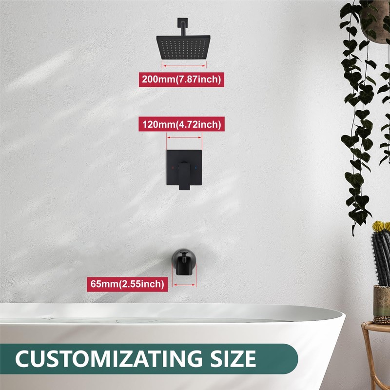 Heyalan Shower Faucet Set with Tub Spout Shower Trim Kit