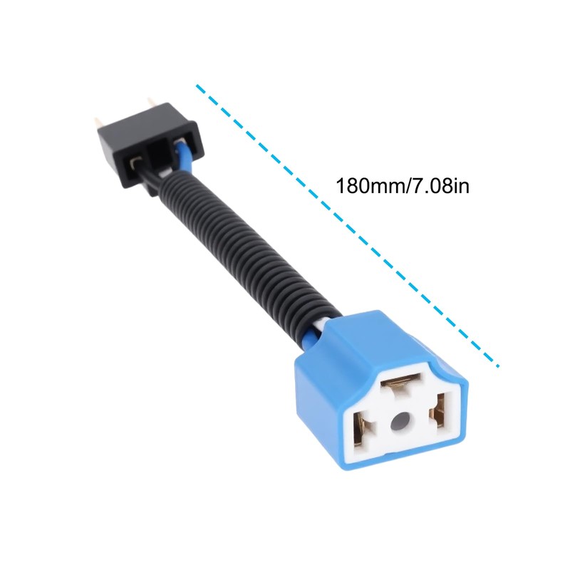 VGOL 2pcs H4 Male to Female Ceramic Headlight Extended Connector