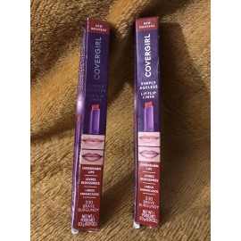 Covergirl Simply Ageless Lip Flip Liner #330 Brave Burgundy Lot Of 2