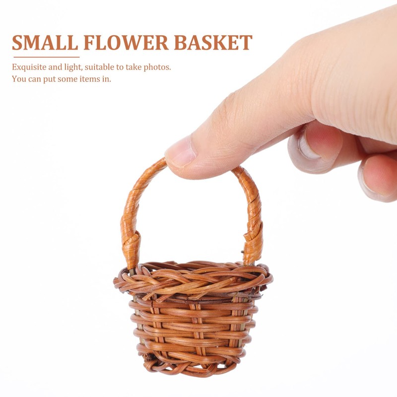 DOITOOL Miniature Mini Baskets Basket 10 Pcs Mini Shopping Basket