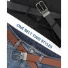 BOSTANTEN Cinturón de piel reversible para hombre, 1 3/8 pulgadas,