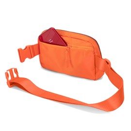 Belt Bag for Women Fanny Pack Dupes, Ginsco Crossbody Bag with Adjustable Strap, Waterproof Unisex Lightweight Everywhere Belt Bag Waist Pouch Fits Hiking Running Travel Pumpkin M135