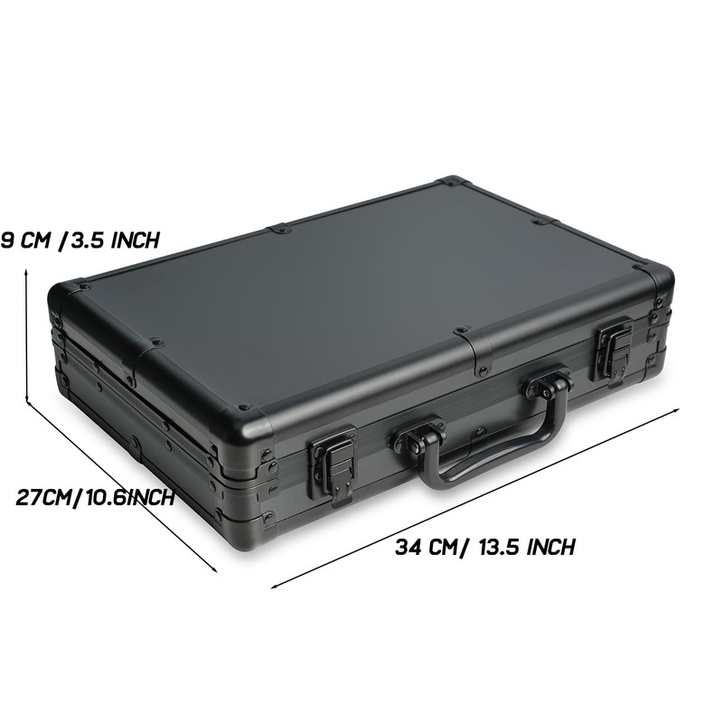 AUKURA 15 slots Watch organizer Case, Aluminum watch storage box,