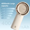 JISULIFE Handheld Mini Turbo Fan with 5 Speeds - Brown