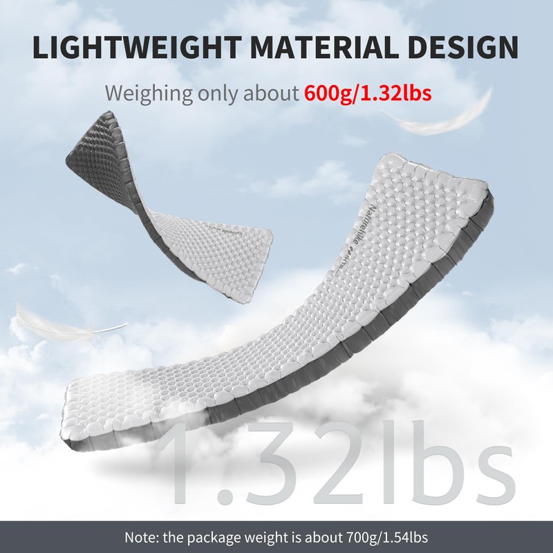 Naturehike TUYE 6.5 Ultralight Inflatable Sleeping Pad, Ultralight Camping Portable