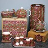William Morris Red Strawberry Thief Boiled Egg Cups Stand Holder