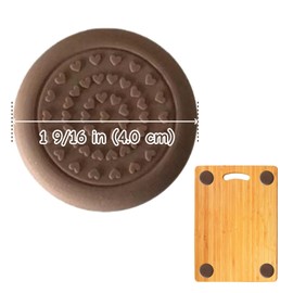 Rubber Cutting Board Feet Non Slip, 16 Pack Self Adhesive Stabilizer Pads, Water Resistant Shock Absorbing Grips for Chopping Blocks, Butcher Blocks, Kitchen Countertops