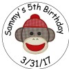 Unbranded 108 Sock Monkey Kisses Labels - Party Favors -