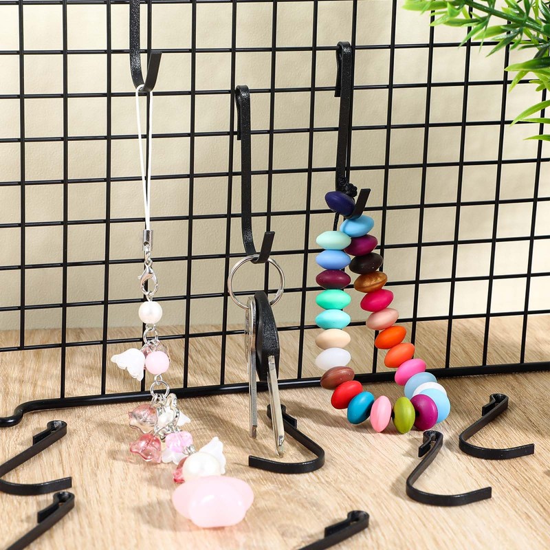 20 Pcs Shelf Hooks Grid Wall Hooks for Wire Shelving