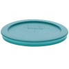 Pyrex 4 Cup Turquoise Round Food Storage Container with Lid