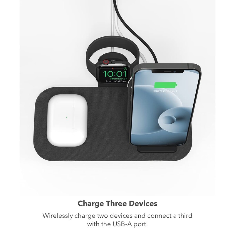 ZAGG mophie wireless charging stand+ (Black - UK Plug)