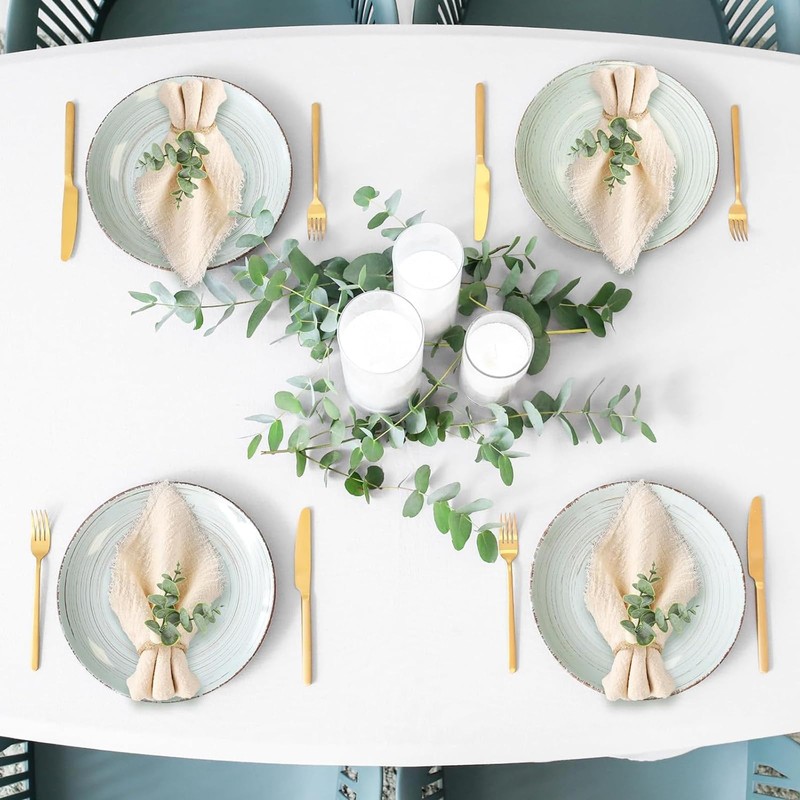Pack of 6 Napkin Rings, Eucalyptus Napkin Ring, Rustic Napkin