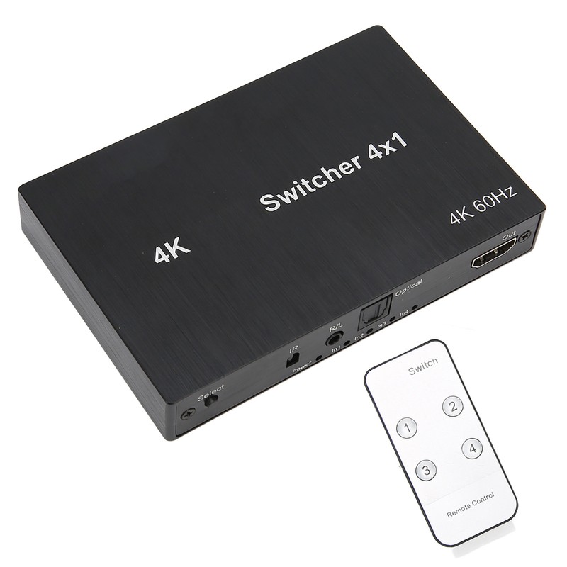 4Kx2K HD Multimedia Interface Switch 4X1 Mouse Keyboard Control Video
