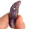 Wolf Head Statue Pendant Natural Stone Crystal Quartz Carved Necklace