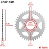 Caltric Red Drive Chain And Sprockets Kit for Suzuki LT230E