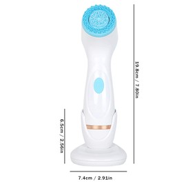 Gesichtsreinigungsbürste Wasserfest Gesichtsbürste Elektrische Reinigungsbürste mit 2 Stufige Rotations Geschwindigkeiten USB Hautreinigende Bürste für Körper Tiefenreinigung Sanfte Exfoliation (Blau)