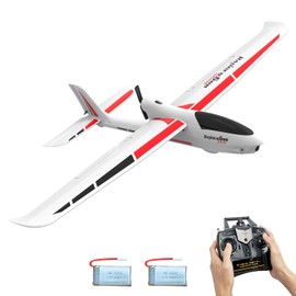 VOLANTEXRC RC Glider Plane Ranger600 Stunt 4 CH Remote Control Airplane RTF with 6-Axis Gyro & 3 Modes Easy to Fly, 2.4GHz Radio Controlled Aircraft for Beginners, Boys & Adults (White)